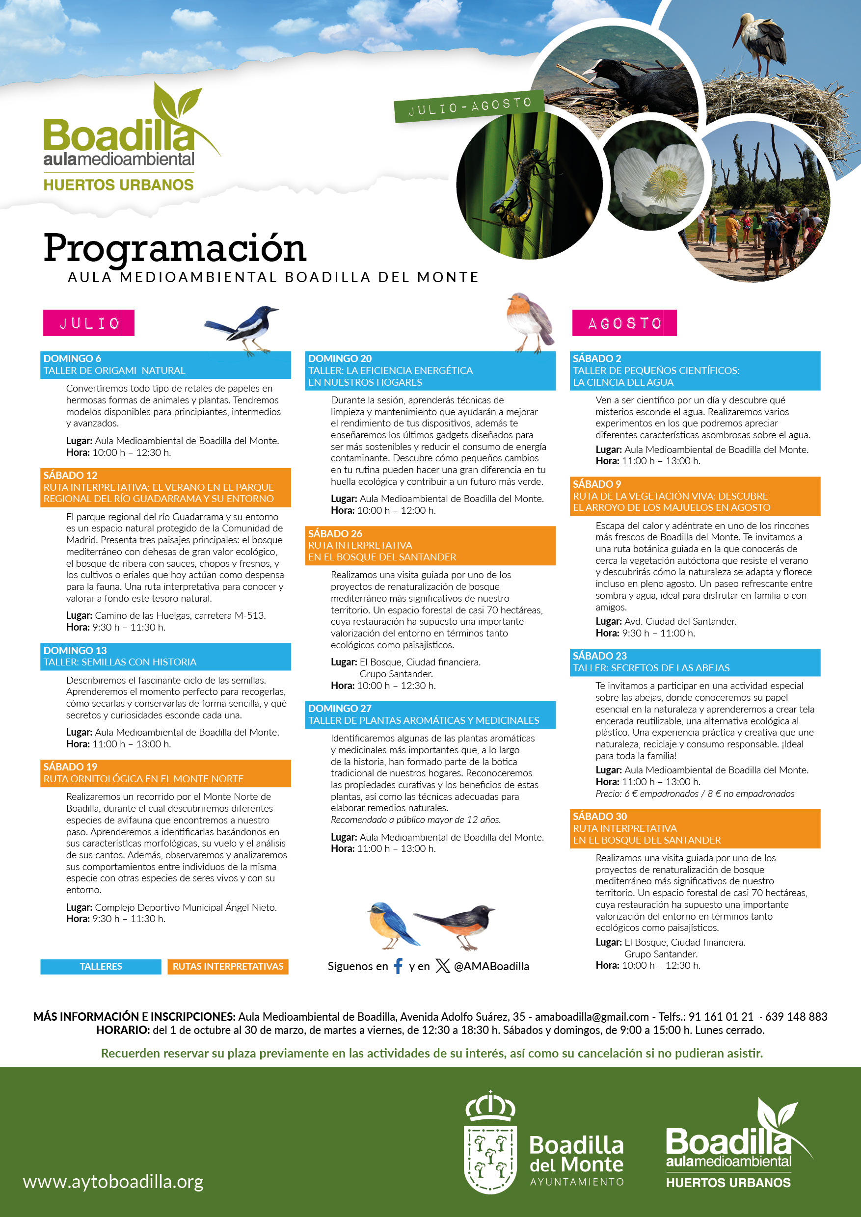 Actividades Boadilla JUL-AGO 25